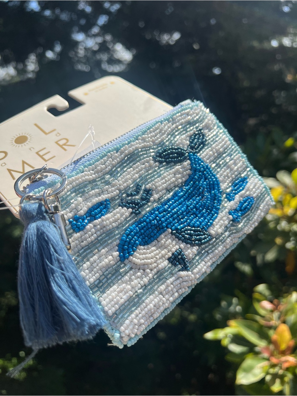 Sol & Mer Lobster Beaded Coin Pouch